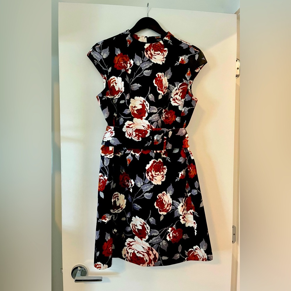 Theory Floral Mini Dress Size 12